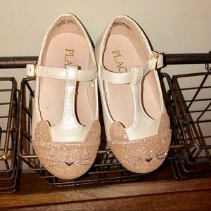 3/$25 — Children’s Place tan & gold glitter shoes